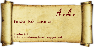 Anderkó Laura névjegykártya
